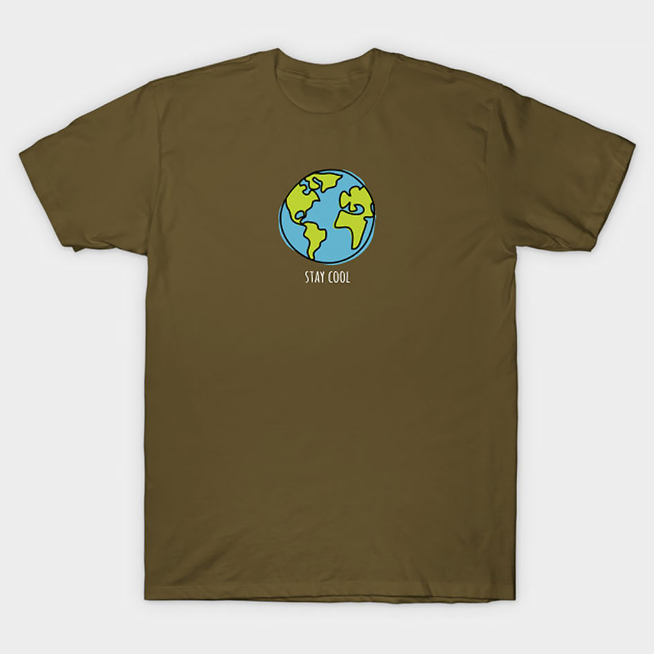 stay cool, earth, earth day, t shirt, global warming, keith haring